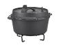 Marmite en fonte noire GSW Dutch Oven 24cm avec couvercle et support.