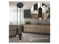 Suspension LED noire à trois lampes de BRILONER avec douille GU10.