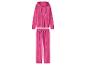 Survêtement rose fuchsia avec un sweat à capuche zippé et un pantalon assorti.