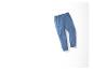 Pantalon bleu avec taille élastique.
