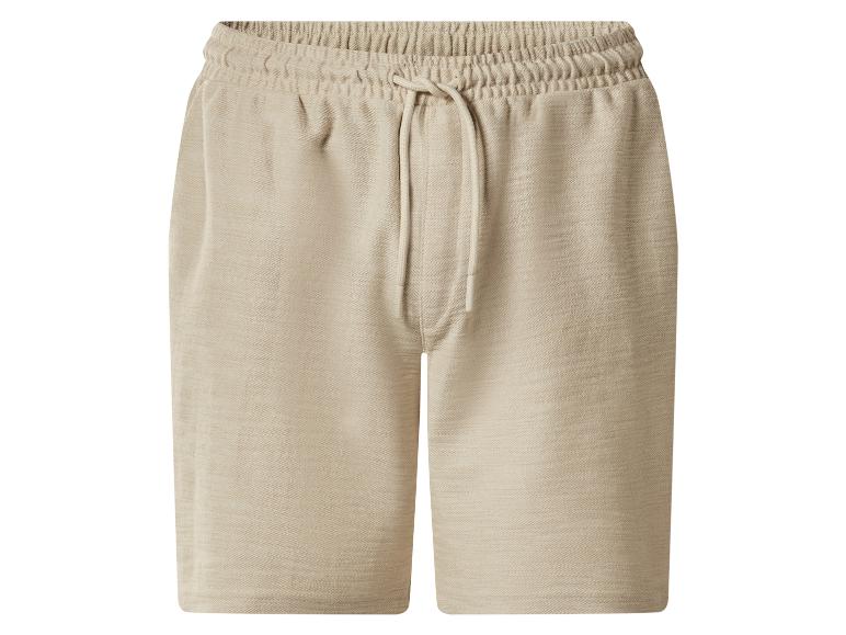 Short de survêtement beige avec taille élastique et cordon de serrage