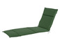 Coussin vert pour chaise longue avec dossier.