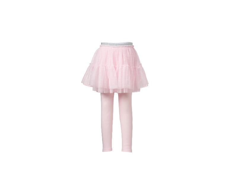Legging rose pour fille avec jupe en tulle