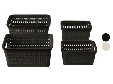 LIVARNO home Set de 4 paniers de rangement