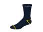 Chaussettes Parkside bleu marine avec des détails jaunes.