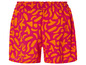 Short avec taille élastique, rose à motif orange.
