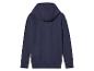 Un sweat-shirt à capuche bleu marine.