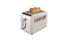 Grille-pain SilverCrest beige avec toasts dorés.
