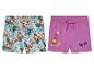 Shorts pour enfant : un modèle tropical Paw Patrol et un modèle violet uni avec logo "Take Flight".