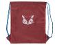 Sac à cordon rouge avec motif renard.