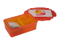 Boîte à lunch Minnie Mouse Disney, compartiments multiples, plastique orange.