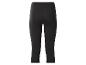 Legging capri noir pour femme, ajusté et court.