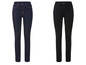 Deux paires de jeans skinny, une en bleu foncé et une en noir.