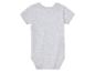 Body bébé gris clair à manches courtes.