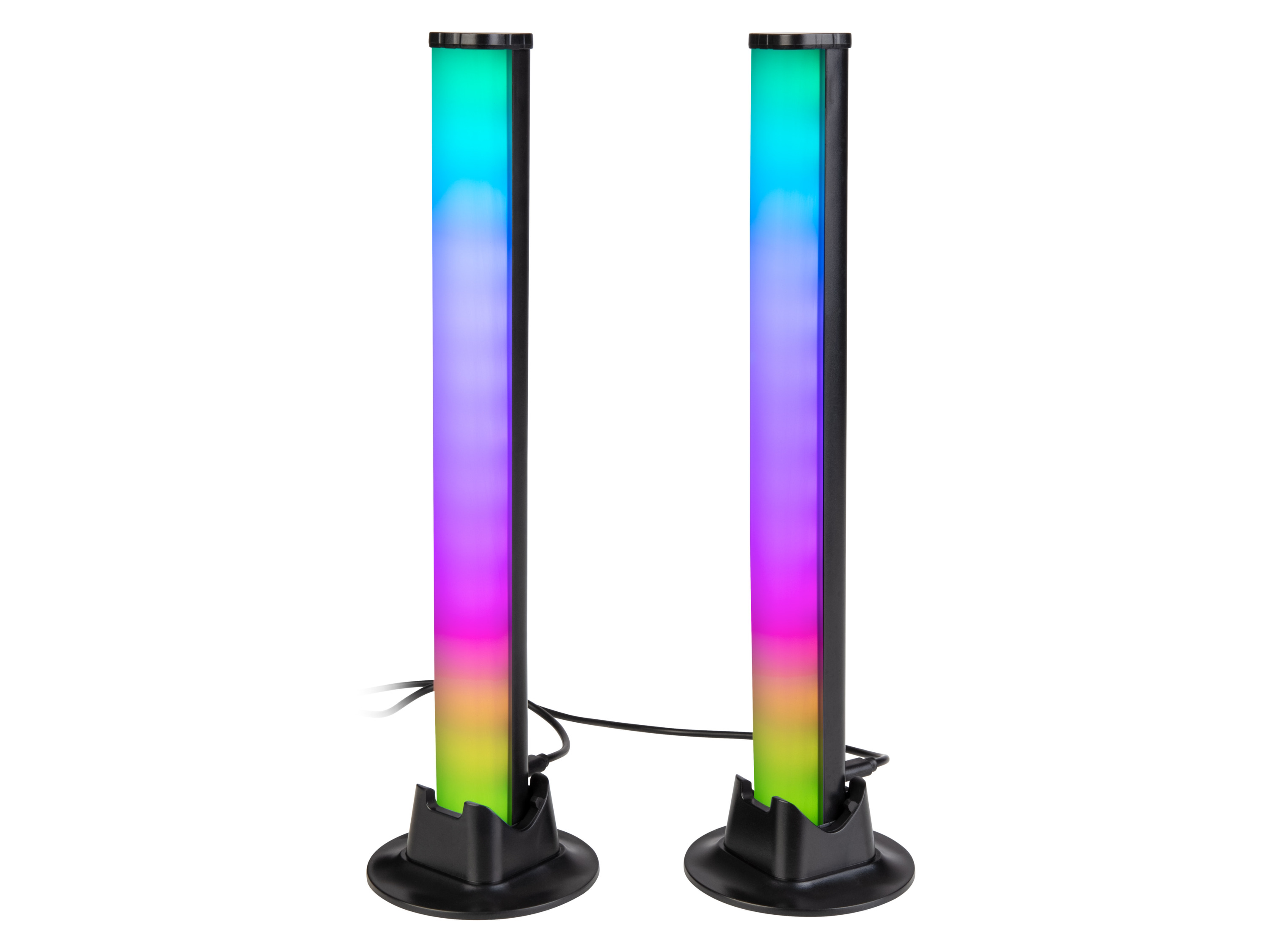 LIVARNO home Lot de 2 réglettes lumineuses à LED (noir)