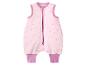 Gigoteuse rose sans manches pour bébé avec fermeture éclair et imprimé étoiles