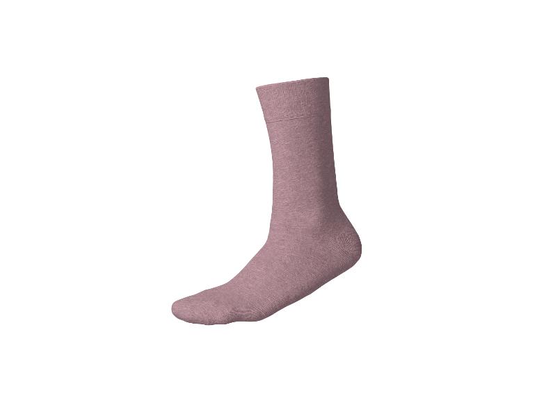 Chaussette unie rose pâle en coton, vue de côté.