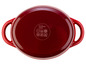 Une cocotte en fonte rouge de Livarno Home.