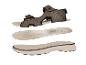 Sandales marron à boucle, semelles intérieures et extérieures Footflex.
