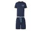 Pyjama court Stitch : t-shirt et short bleu marine.