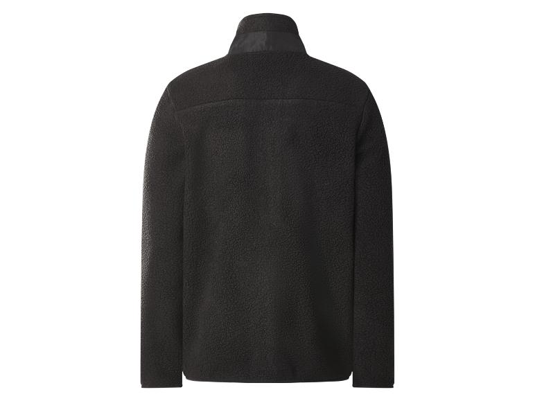 Veste polaire noire à col montant, vue de dos