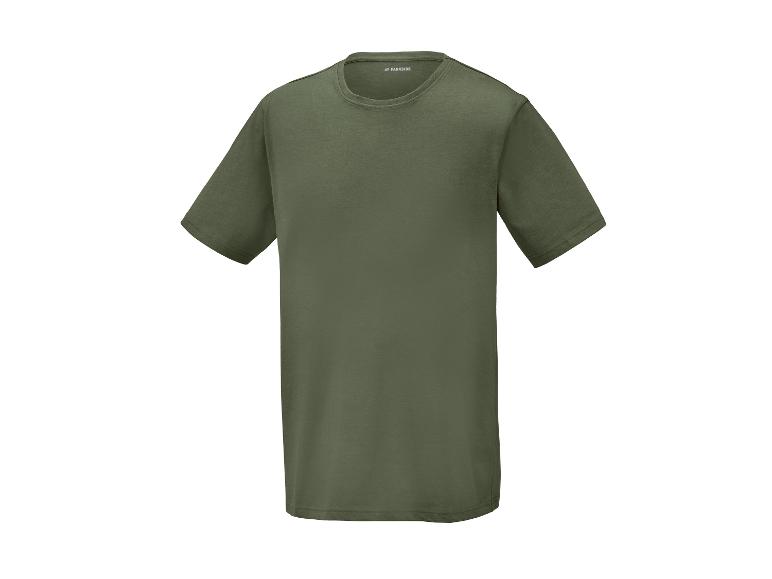 T-shirt simple vert olive à manches courtes et col rond