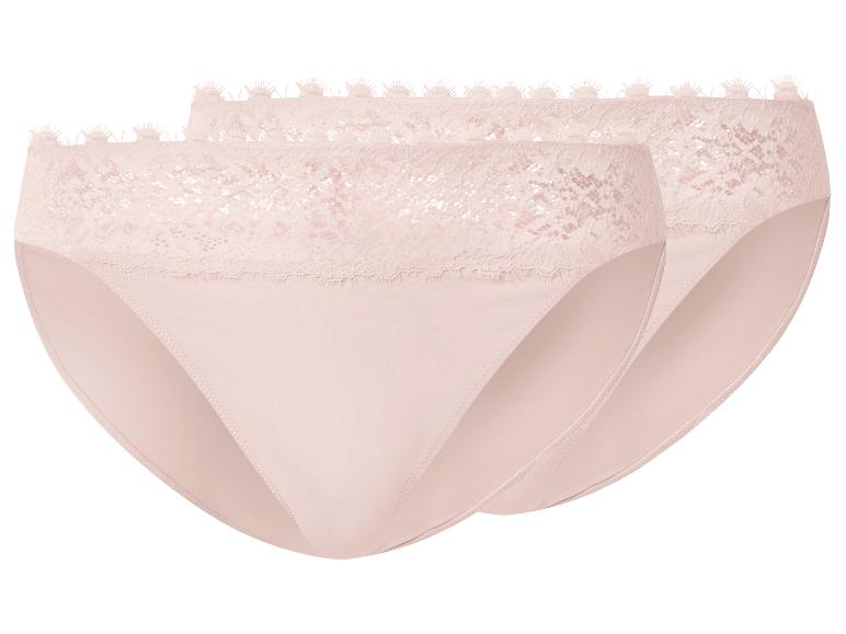 Lot de deux culottes roses pour femmes avec détails en dentelle