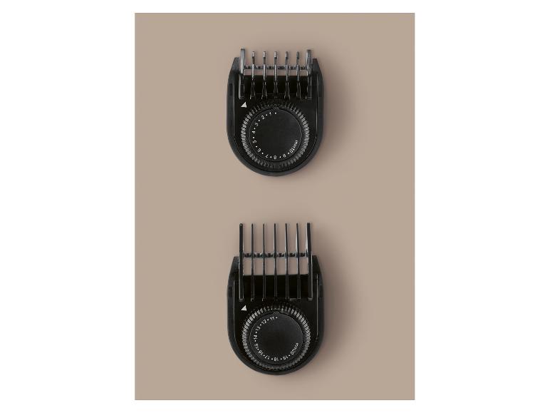 Deux sabots de tondeuse à cheveux avec réglages de longueur 1-10 mm et 11-20 mm.