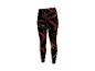 Legging de sport noir pour femme avec motifs abstraits rouges et jaunes