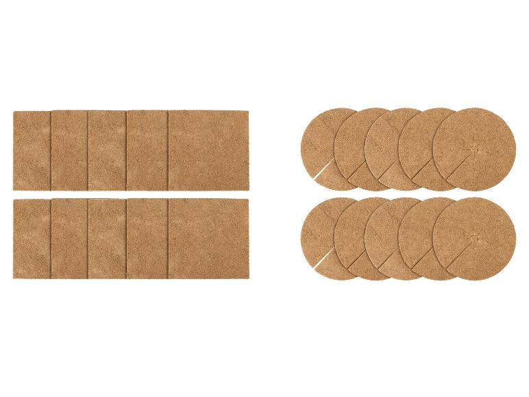 Disques de paillage en fibre de coco rectangulaires et ronds pour plantes.