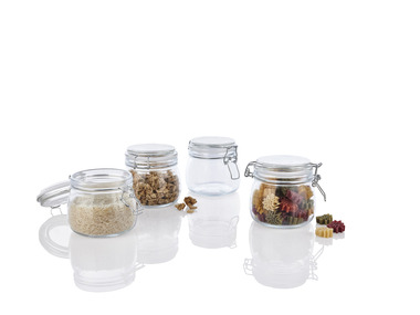 ERNESTO® Bocaux / Bouteilles en verre, avec joint en silicone