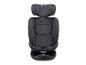 Siège auto enfant gris foncé avec appui-tête réglable.