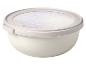 Bol blanc avec couvercle transparent