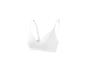 Soutien-gorge blanc côtelé sans couture avec bretelles réglables