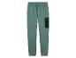 Pantalon de survêtement vert avec une poche sur la cuisse.