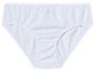 Un slip blanc avec un motif floral discret.