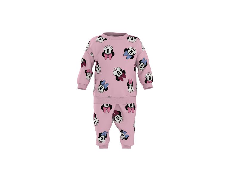 Ensemble rose haut à manches longues et pantalon avec imprimé personnage de souris de dessin animé