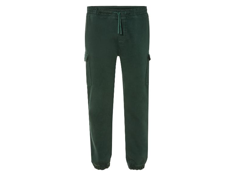 Pantalon cargo vert avec taille élastique