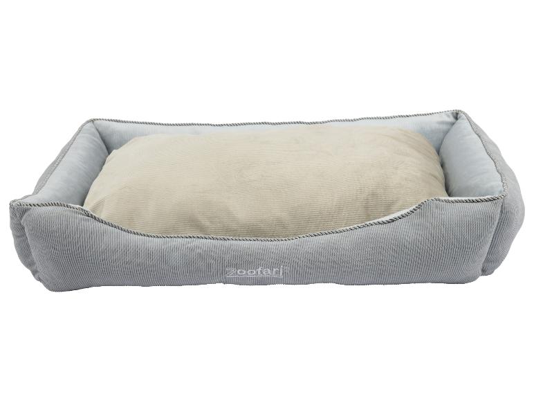 Lit pour animaux de compagnie Zoofari gris avec coussin beige