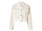 Veste en jean courte crème.