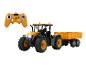 Tracteur télécommandé JCB avec remorque, jouet pour enfant.