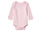 Body rose à manches longues pour bébé.