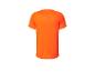 Vue arrière d'un t-shirt orange.