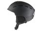 Un casque de ski noir avec ventilation.
