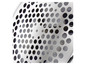 Une grille métallique avec des trous ronds.