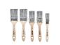 Ensemble de cinq pinceaux PARKSIDE avec manches en bois et tailles variées.