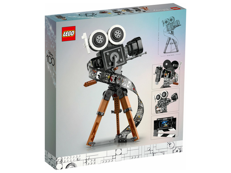 Boîte LEGO Disney 100 ans avec une caméra de cinéma