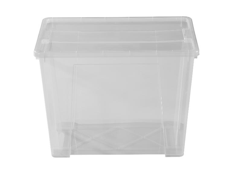 Boîte de rangement en plastique transparent avec couvercle
