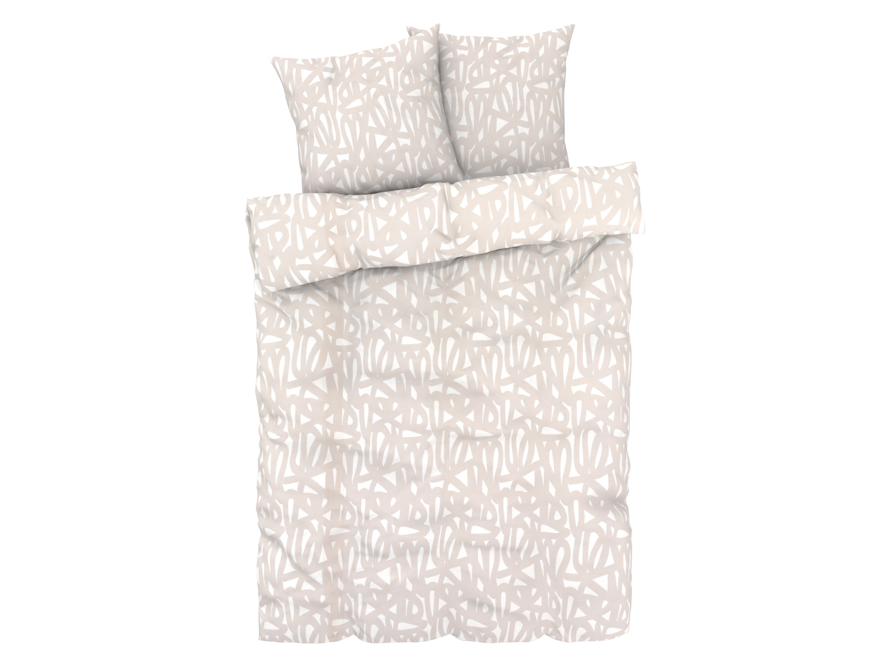 LIVARNO home Parure de lit en satin microfibre, 240 x 220 cm (beige)