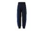 Pantalon de survêtement bleu marine avec bande latérale bleue, vue arrière